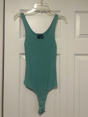 Mint Ribbed Tank Bodysuit